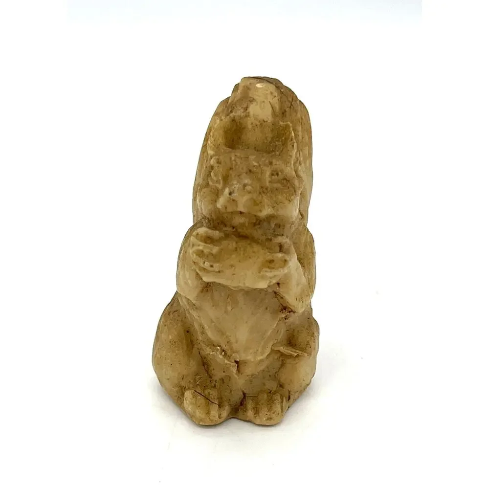 Brown Squirrel Figurine Eating Nut 2